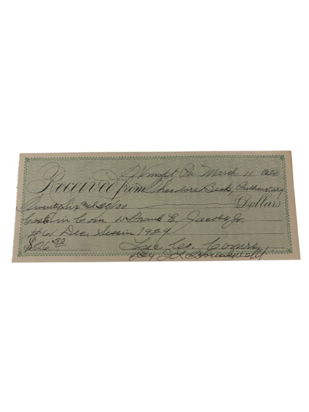 1929 PA Court Case File Desertion Non Support Nolle Prosequi Jacobs Lycoming - Picture 5 of 9